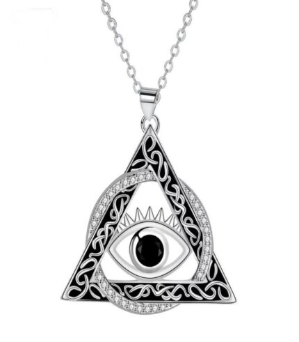 Triangular pendant jewelry: Evil Eye